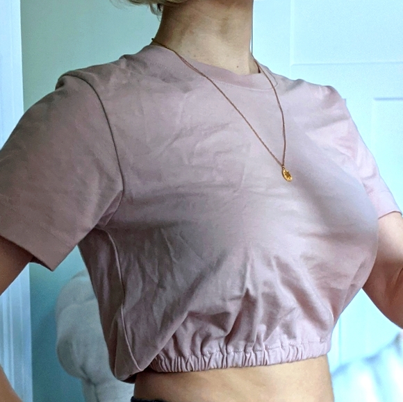 ARITZIA Wilfred Piaf Crop T-Shirt Pink - Picture 12 of 12